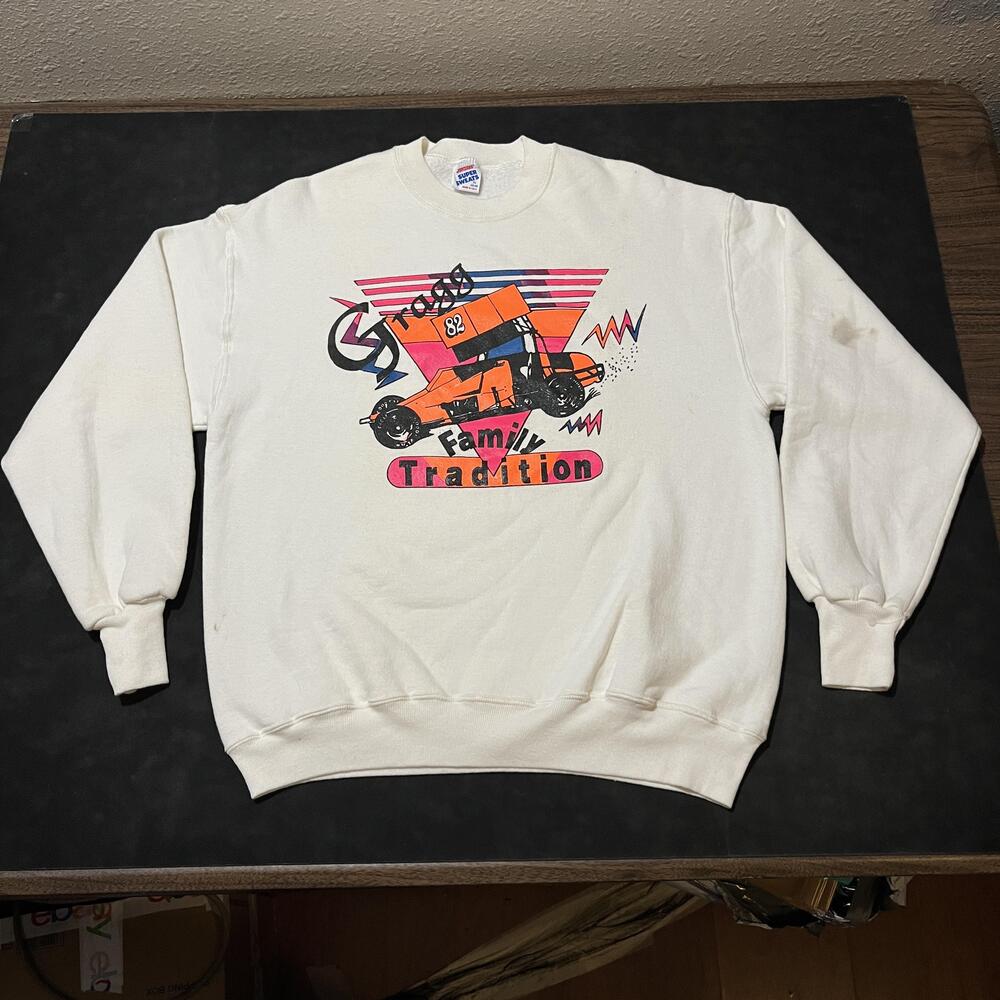 Vintage Sandrail Dune Buggy Sprint Car Racing Sweatshirt Men XL 80s Formula 1 F!